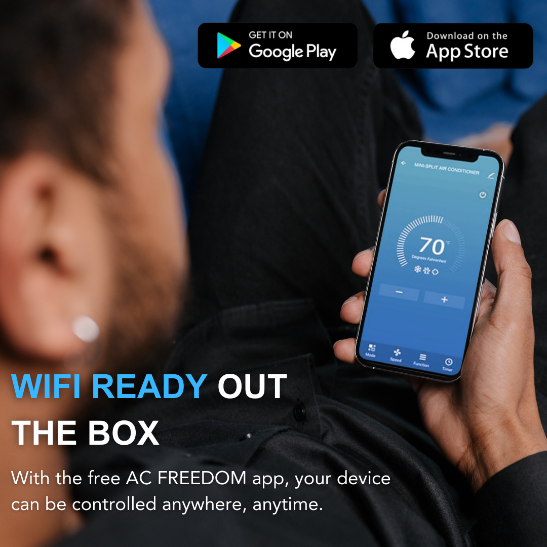 18.5 SEER2 8.3 HSPF2 24K BTU Ozone Mini Split Cooling/Heat 220V Wifi | AHRI & ETL Certified | Inverter image 3