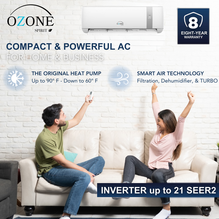 20 SEER2 8.5 HSPF2 Ozone  Cooling/Heat 110V Wifi 12K BTU Mini Split | AHRI & ETL Certified | Inverter image 1