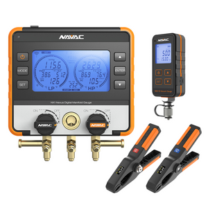 NAVAC NX1V Nexus Digital Manifold Gauge Kit with Micron Gauge