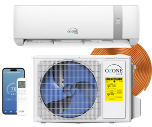18.5 SEER2 8.3 HSPF2 24K BTU Ozone Mini Split Cooling/Heat 220V Wifi | AHRI & ETL Certified | Inverter image 0