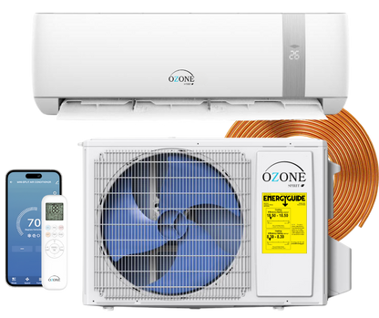 18.5 SEER2 8.3 HSPF2 24K BTU Ozone Mini Split Cooling/Heat 220V Wifi | AHRI & ETL Certified | Inverter image 0