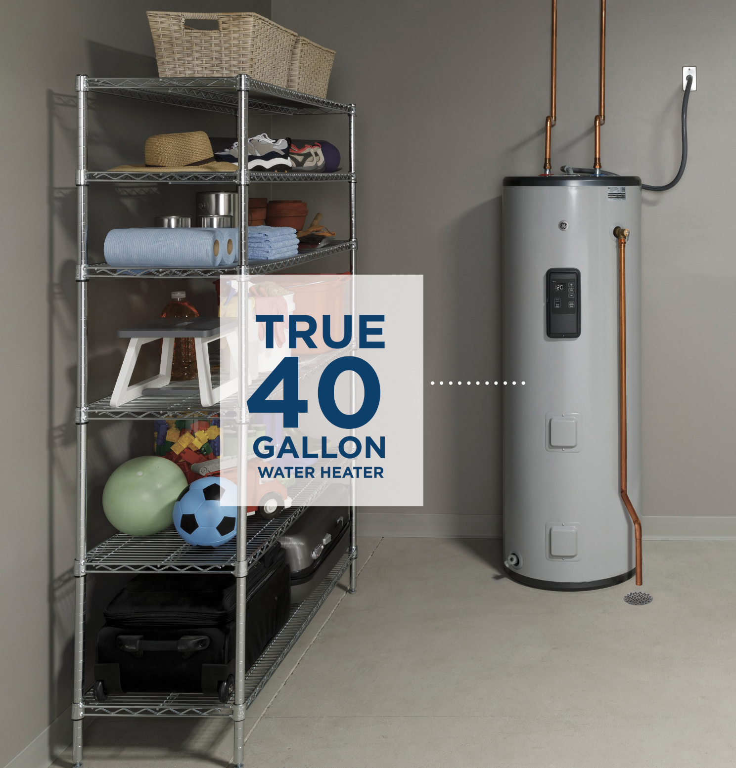 GE® SMART 40 GALLON ELECTRIC WATER HEATER image 3